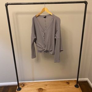 Grey button down sweater